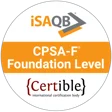Badge iSAQB® CPSA-F Foundation Level, zertifiziert durch Certible
